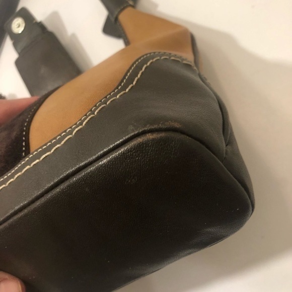 Coach vintage y2k f11344 brown tan multi textured soho hamptons hobo bag - Picture 8 of 15